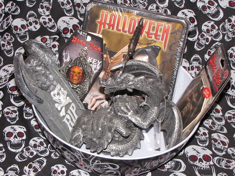 Halloween Dragon Tombstone Gothic Gift Basket