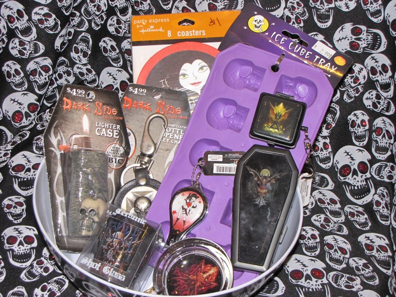 Skull Bat Vampire Gothic Gift Basket