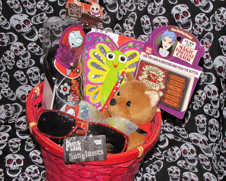 Deluxe Girl Child Butterfly Bear Gothic Gift Basket