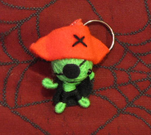 Purple and Red Pirate Voodoo Keychain