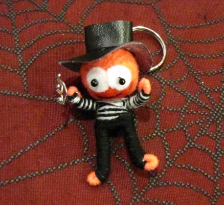 Pink Bug Eyed Freddy Kruegerz Voodoo Keychain