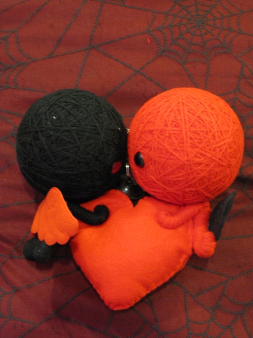 Red & Black with Heart Large Voodoo Doll Red & Black with Heart Large Voodoo Doll