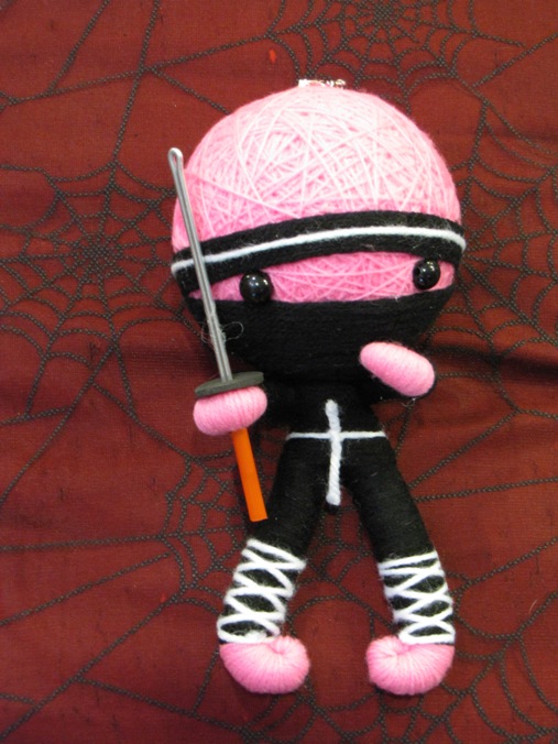 Pink & Black Ninja w Sword Large Voodoo Doll Pink & Black Ninja w Sword Large Voodoo Doll