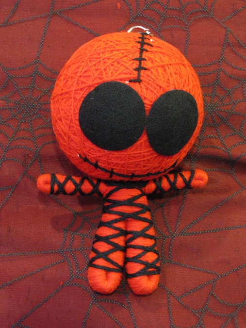Red & Black Skelly Mummy Large Voodoo Doll
