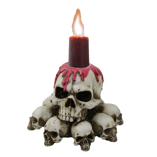 Skull Candle Holder - Click Image to Close
