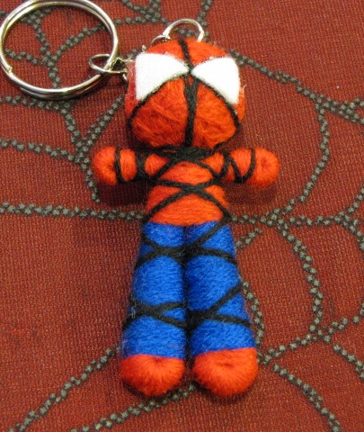 Spiderman Voodoo Keychain - Click Image to Close