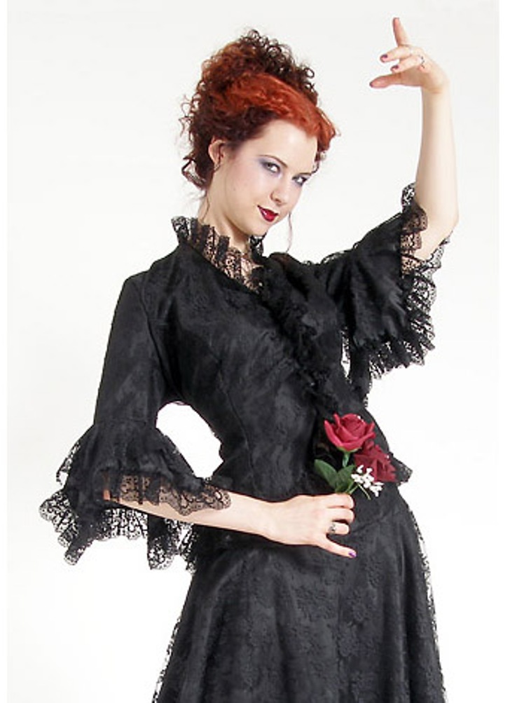 Eternal Love Black Lace Romantic Blouse - Click Image to Close