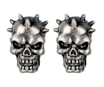 Evil Skull Spike Stud Earrings