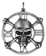 Skull Medallion Pendant Necklace