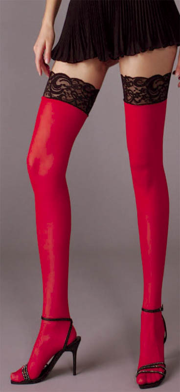 Plus Size Sheer Thigh High with Lace