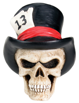 Top Hat Skull Lucky 13 - Click Image to Close