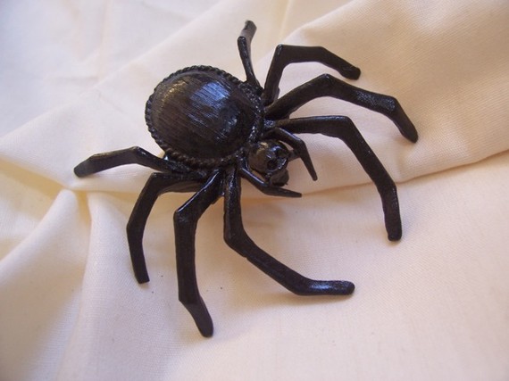 Black Gothic Spider Brooch by Raven
