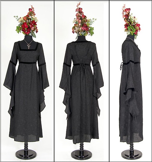Eternal Love Black Medieval Rose Dress