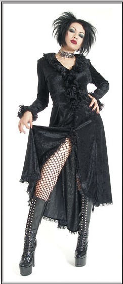 Eternal Love Black Gothic Velvet Romantic Dress - Click Image to Close