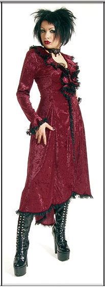 Eternal Love Garnet Gothic Velvet Romantic Dress - Click Image to Close