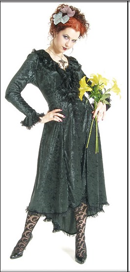 Eternal Love Hunter Gothic Velvet Romantic Dress - Click Image to Close