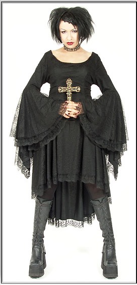 Eternal Love Plus Size Black Gothic Gwendolyn Dress Cobweb