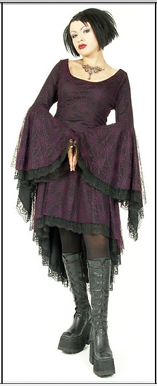 Eternal Love Niteshade Gothic Gwendolyn Dress Cobweb