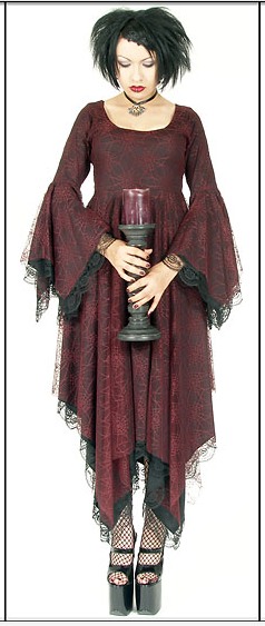 Eternal Love Plus Size Garnet Gothic Princess Dress Cobweb