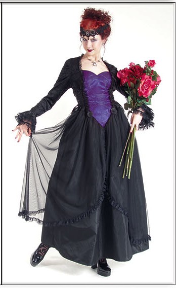 Eternal Love Violet Gothic Crucifix+ Roses Belle Dame - Click Image to Close