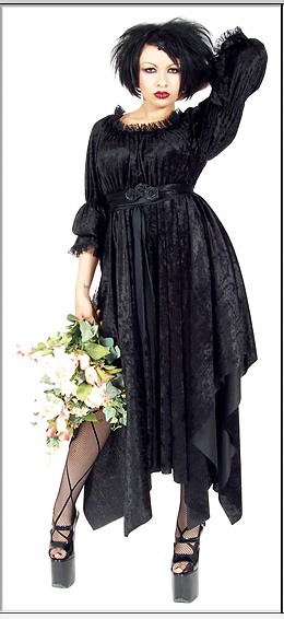 Eternal Love Black Ophelia Dress Velvet - Click Image to Close