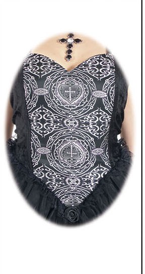 Eternal Love Gothic Black Sacred Heart Mini Dress Tutu - Click Image to Close