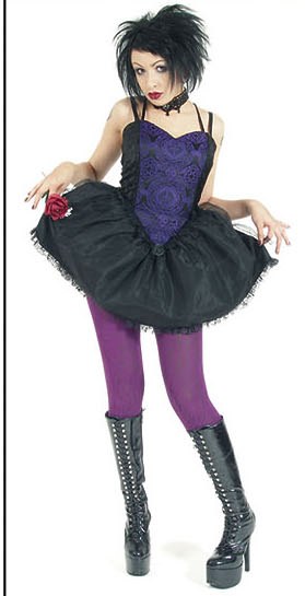 Eternal Love Gothic Violet Purple Sacred Heart Mini Dress Tutu - Click Image to Close