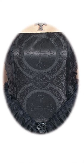 Eternal Love Gothic Black Crucifix & Roses Mini Dress Tutu - Click Image to Close
