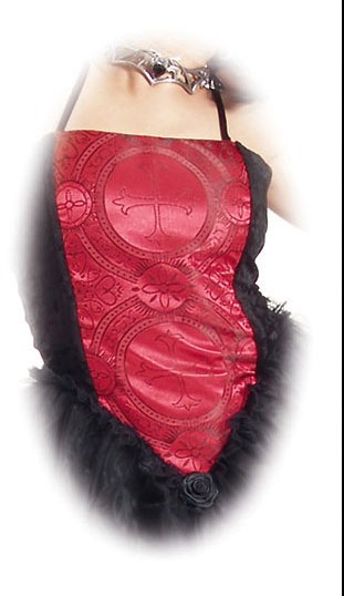 Eternal Love Scarlet Crucifix and Roses Party Dress - Click Image to Close