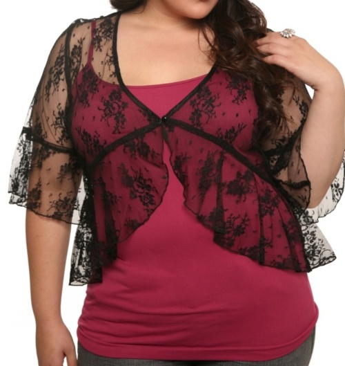Black Gothic Lace Shrug