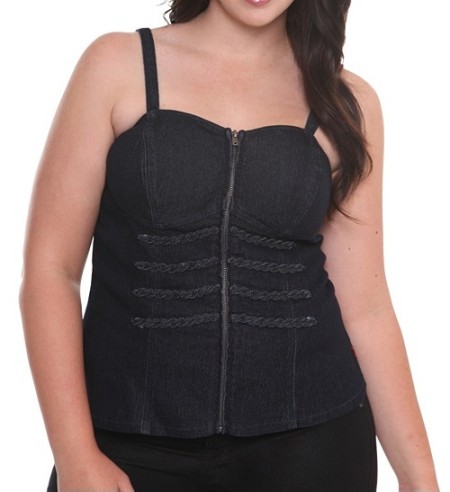 Tripp Denim Braided Corset