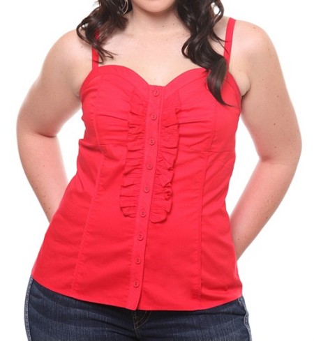 Red Ruffle Tank