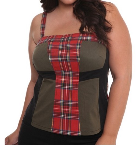 Tripp - Black Patch Military Corset Top