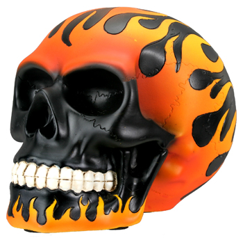 Black and Orange Flames Fire Skull Black and Orange Flames Fire Skull
