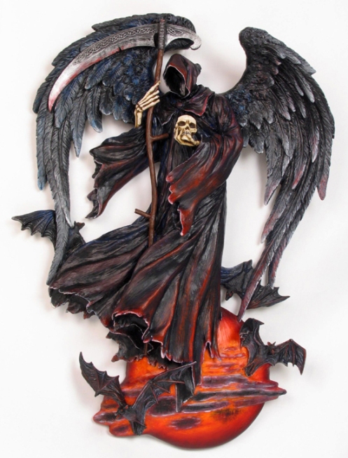 Grim Reaper Wall Plaque