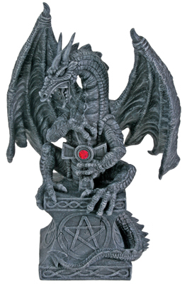 Dragon with Pentacle and Cross - Click Image to Close