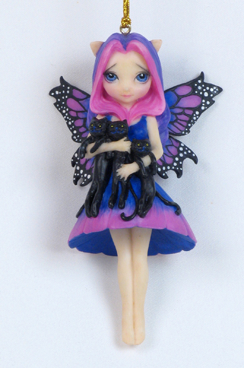 Jasmine Becket Griffith My Three Kitties Fairy Ornament - Click Image to Close