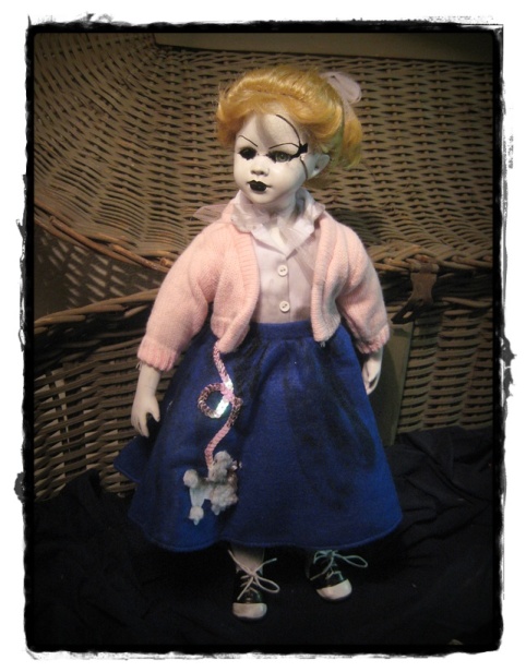 50's Girl in Poodle Skirt Creepy Horror Doll by Bastet2329 50's Girl in Poodle Skirt Creepy Horror Doll by Bastet2329
