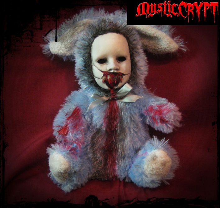 Blue Vampire Rabbit Bunny Creepy Horror Doll by Bastet2329
