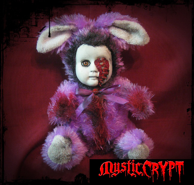 Purple Vampire Rabbit Bunny Creepy Horror Doll by Bastet2329