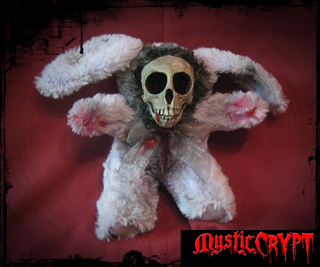 Purple Skull Rabbit Bunny Creepy Horror Doll by Bastet2329