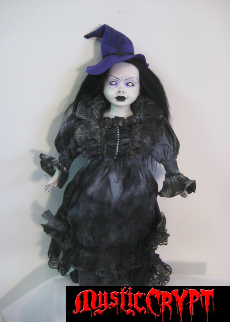 Mourning Witch Gothic Black Hair Creepy Horror Doll by Bastet232
