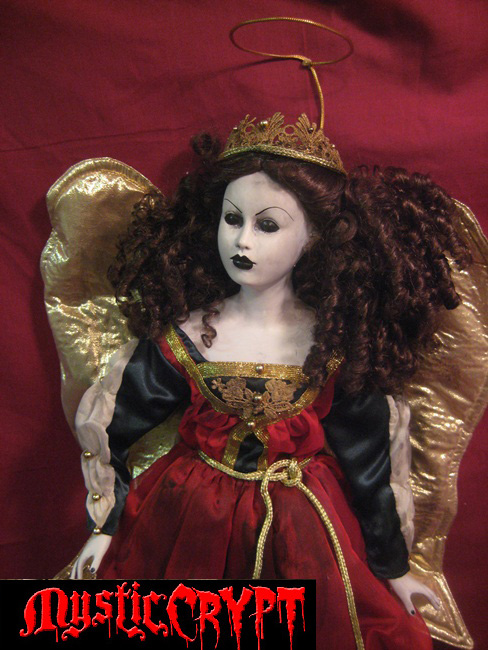 Large Holiday Angel w Gold Wings Horror Doll by Bastet2329 - Click Image to Close
