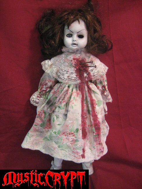 Voodoo Nails Bloody Musical Creepy Horror Doll by Bastet2329