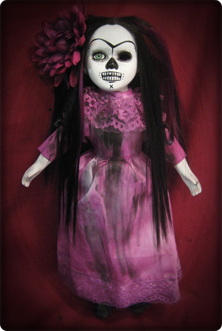 Day of Dead Girl in Purple Creepy Horror Doll by Bastet2329 Day of Dead Girl in Purple Creepy Horror Doll by Bastet2329