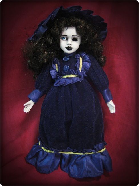 Lady in Blue w One Eye Creepy Horror Doll by Bastet2329 Lady in Blue w One Eye Creepy Horror Doll by Bastet2329