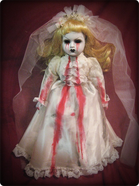 Blonde Tears of Blood Bride Creepy Horror Doll by Bastet2329 Blonde Tears of Blood Bride Creepy Horror Doll by Bastet2329