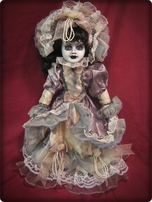 Fancy Dress Lady w Blue Eyes Creepy Horror Doll by Bastet2329 Fancy Dress Lady w Blue Eyes Creepy Horror Doll by Bastet2329