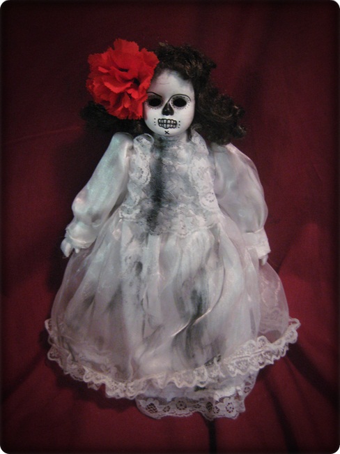 Small Day of Dead in White Creepy Horror Doll by Bastet2329 Small Day of Dead in White Creepy Horror Doll by Bastet2329