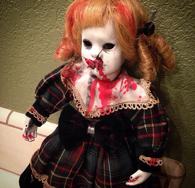 The Grudge Blonde Vampire Creepy Horror Doll by Bastet2329 - Click Image to Close